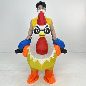 Venta caliente Ride Rooster Mascot disfraces inflables para adultos vestido Animal pollo Cosplay <span class=keywords><strong>disfraz</strong></span> - Product Image 2