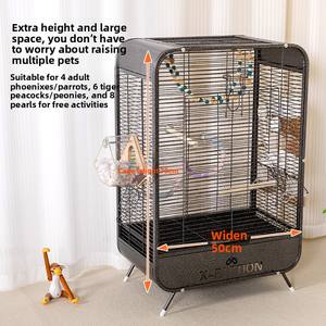 Grande cage à oiseaux en plastique pour perroquets pour observer les tourtereaux et les perruches Oiseaux ornementaux Villa Nichoir pour oiseaux Mynas - Product Image 2