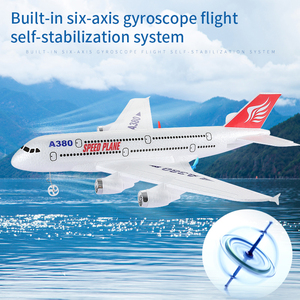 Avión Planeador RC 2.4G 2.5CH A380 a Escala, Control Remoto, Ala Fija, con Giroscopio de 6 Ejes, de Espuma EPP, para Pilotos Principiantes - Product Image 5