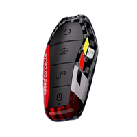 Coque de protection transpondeur de programmation de clés à distance en carbone pour voiture BYD Tang Qing style sport