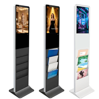 Control remoto interactivo inteligente Sistema Android Windows Quiosco de publicidad LCD de piso vertical de 21,5 pulgadas para revistas de periódicos