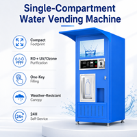 Distributeur d'eau potable RO pour collectivités intérieures avec écran numérique, accepteur de pièces et paiement par carte IC