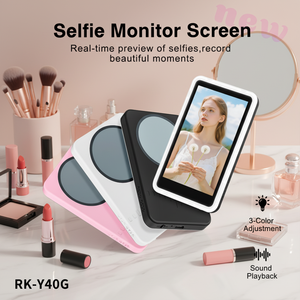 Monitor Magnético para Selfies, Pantalla para Cámara Trasera <span class=keywords><strong>de</strong></span> Teléfono, Monitor Inalámbrico para Selfies con <span class=keywords><strong>Luz</strong></span> <span class=keywords><strong>de</strong></span> Relleno para Transmisión en Vivo - Product Image 1