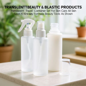 Ensemble de contenants de voyage translucides pour soins de la peau, tous types de peau, formule K Beauty, outils de beauté, comme indiqué - Product Image 3