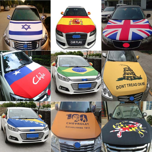 Housse de capot de voiture Mexique, drapeau Qatar Coupe du Monde, en tissu polyester élastique, bannière de capot de voiture - Product Image 2
