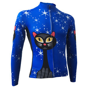 HIRBGOD donna manica lunga <span class=keywords><strong>ciclismo</strong></span> maglia <span class=keywords><strong>ciclismo</strong></span> maglia blu autunno e <span class=keywords><strong>inverno</strong></span> vita da motociclista <span class=keywords><strong>abbigliamento</strong></span> - Product Image 2