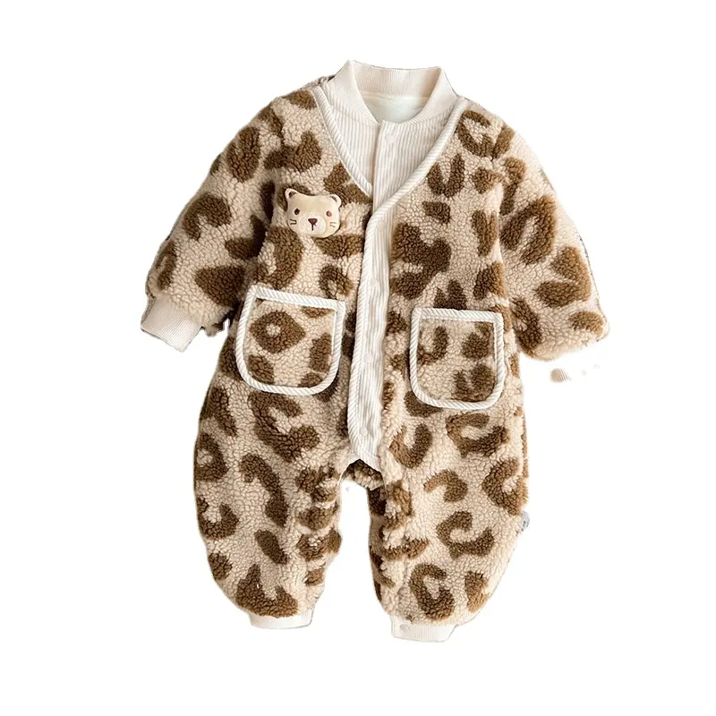 Bebé de una pieza Otoño e Invierno algodón de tres capas cálido de una pieza bebé engrosado traje de escalada de China al por mayor