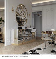 Nouvelles consoles de buffet au design moderne, finition miroir en acier inoxydable doré ou argenté, luxe, blanc, large, LAPIAZ