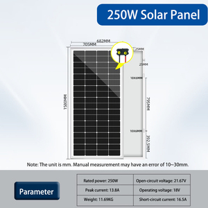 Panel <span class=keywords><strong>Solar</strong></span> Monocristalino para Exteriores, Módulo Fotovoltaico con Salida de 18V-42V y Servicio de Instalación Gratuito, Disponible en Stock, Venta al Por Mayor - Product Image 5