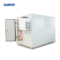 Chambre froide mobile compacte avec unité de condensation monobloc 2HP -18°C pour poisson, viande et glace