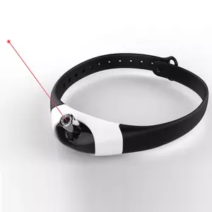 Rotação automática Cath Training Pet Toy Interactive USB Charge Cat Laser Collar Toy Pointer