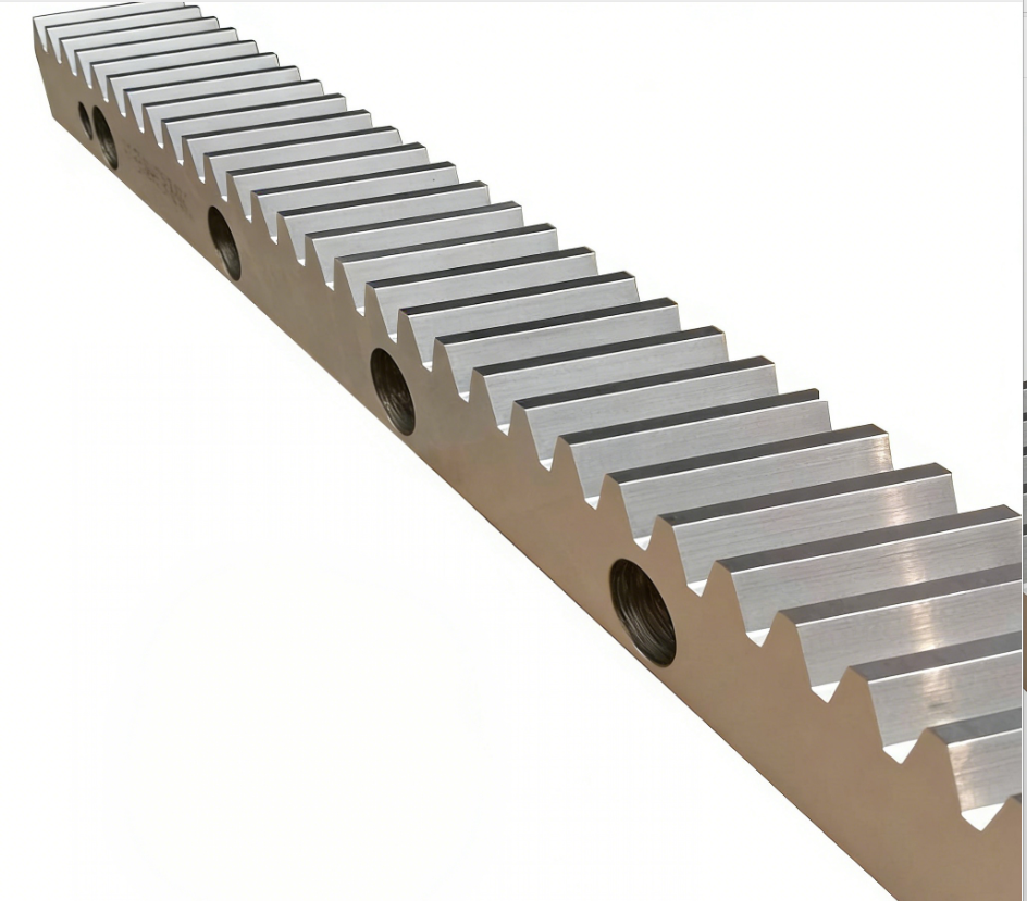 External Side Tooth Gear Rack Straight Spur Teeth Plastic Material Gear Rack with Mounting Holes 1M/1 ...