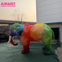 Ballon gonflable éléphant coloré pour les idées de fêtes à thème zoo, modèle d'éléphant mascotte gonflable personnalisé pour accessoires de scène