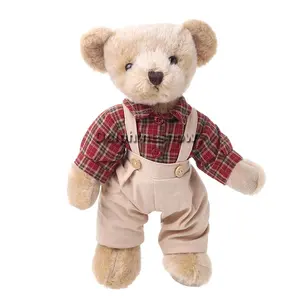 かわいいクマのデザインぬいぐるみぬいぐるみ関節テディベア服付きカスタムラブリーソフトぬいぐるみクマのおもちゃ