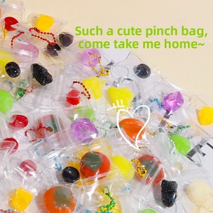 Popular Bagged Fruit PVC Squishy Squeeze <b>Toy</b> Stress Relief Safe Non-toxic Youth Adults Bag Pendant - Product Image 2