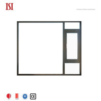 Sistema de sellado reforzado triple de vidrio aislante de rotura térmica moderna de marca superior para ventanas abatibles Marco de aleación de aluminio