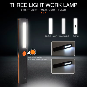 <span class=keywords><strong>SOHOT</strong></span> LED DC 120 ลูเมนไฟทำงานแบบพกพา 3 โหมด 3 แบตเตอรี่เอเอ็นเอเอไอพี 33 กันน้ำ 5000K แสงเดย์ไลท์สีดำ - Product Image 3