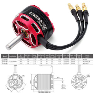 มอเตอร์ BLDC แบบเกียร์ดาวเคราะห์กำลังสูง 25A 48V 72V 3000W พร้อมเซ็นเซอร์ฮอลล์และคอนโทรลเลอร์ที่เข้ากันได้สำหรับโดรน RC FPV - Product Image 2