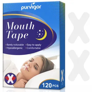 120 Pcs/box Improvement Nose Breathing Nighttime Sleeping Mouth Breathing Loud Snoring Sleep Mouth Strips Mouth Tape for Snoring