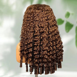 ISEE Wear and Go Glueless <strong>Wig</strong> Chocolate <strong>Brown</strong> Burmese Curly Human Hair <strong>Wigs</strong> 13x4 Transparent HD Lace Frontal <strong>Wig</strong> Pre-plucked - Product Image 6