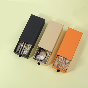 Custom Logo High-End Jewelry Packaging <b>Box</b> UV Coating Sponge Lining Sliding Drawer Design Eco-Friendly Recyclable Paperboard - Product Image 3