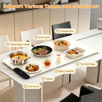 Tapis chauffant alimentaire électrique portable en silicone écologique avec des performances fiables pour les buffets