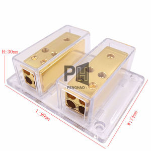 Bloc de distribution d'énergie pour voiture Répartiteur de câble de terre d'alimentation 8 voies plaqué or 4 8 AWG Hub de câble de terre pour voiture personnalisé - Product Image 4