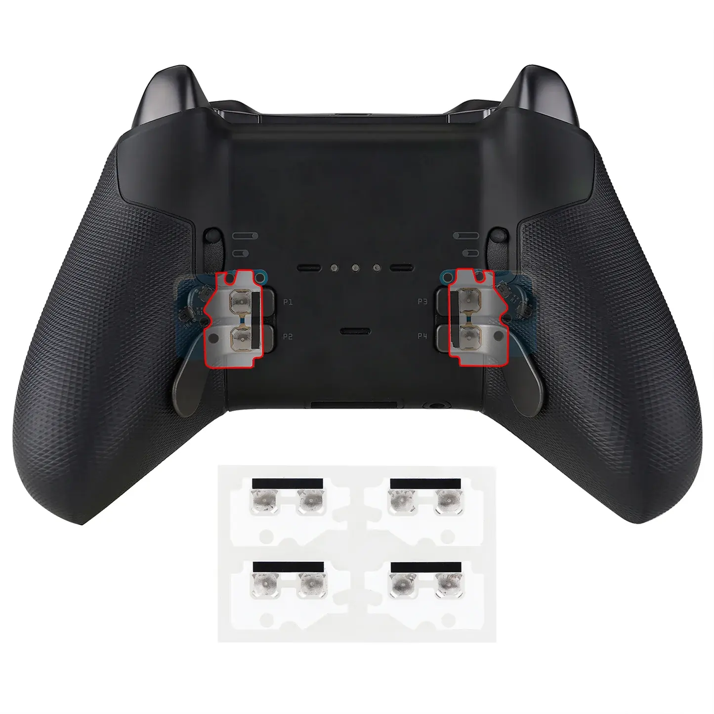 Xbox One Elite2コントローラー用ジョイスティックマザーボードボタンパドルを処理バックパドルは金属パッドキットを強化します