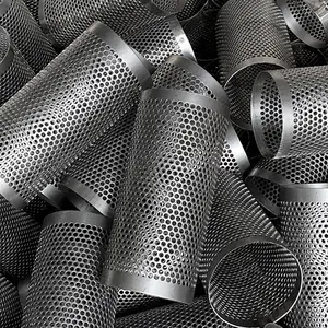 Tubo de malla de Metal perforado, acero inoxidable 304 316, para filtro de líquidos sólidos y filtración de aire