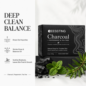 Savon Nettoyant Visage au Charbon Noir Sans Parfum, Élimine les Points Noirs, Minimise les Pores, Éclaircit les Taches Brunes, Vente en Gros - Product Image 3