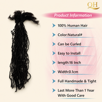 Extensions de cheveux naturels 100% humains en gros, type Locs brésiliennes Remy vierges, 16 pouces, couleur naturelle, Inter Locs, couleurs personnalisables, pour femmes, salon, permanente, cheveux en vrac