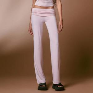 กางเกงพาราชูททรงหลวมสีชมพู ยืดหยุ่นสูง สไตล์โยคะ ใส่สบาย เอวต่ำ-กลาง สำหรับผู้หญิง - Product Image 2