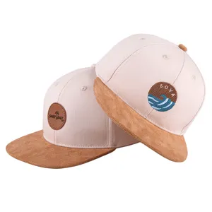 Kleine Bestellung Baby Snapback Cap angepasst flache Krempe einfache benutzer definierte Snapback Hut mit gewebten Patch