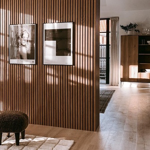 Modellen, hoogwaardige, moderne, waterdichte wandpanelen van holle bamboe en houtvezel WPC voor woonkamer binnendecoratie - Product Image 1