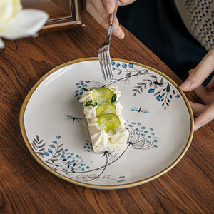 <span class=keywords><strong>Assiette</strong></span> de 8 pouces, <span class=keywords><strong>assiette</strong></span> à dessert haut de gamme, <span class=keywords><strong>assiette</strong></span> plate en céramique - Product Image 2