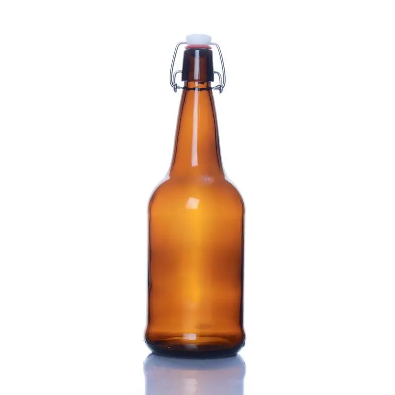 500ml 50cl Cerveza Vacío Ámbar Marrón Flint Color Flip Top Swing Top Botella de cerveza de vidrio