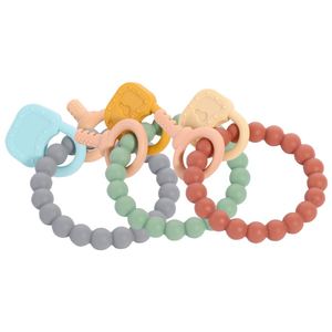 <b>Silicone</b> Party Gift New Baby Bracelet Colored <b>Beaded</b> Soft for Baby Teeth Grinding Products - Product Image 2