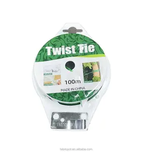 Oem Groene Tuin Zachte Twist Draad Band Tuin Plant Stropdas Vrij Te Geven Pvc Gecoate Metalen Draad Twist Kabelbinders