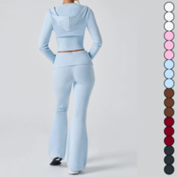 Nouvelle Collection 2026 – Ensemble Sportswear Femme Y2K : Sweat à Capuche Zippé, Pantalon Taille Basse Tricoté Coupe Slim – Vêtements Athleisure en Gros