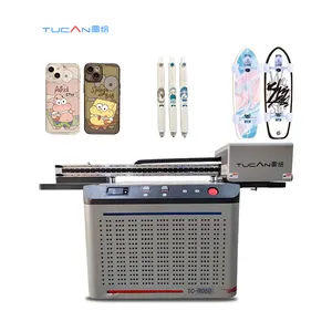 Hochgeschwindigkeits-UV-Drucker 2-4 Druckköpfe Acryl Telefonhülle Holzfliese Tintenstrahldrucker UV-Flachbett Öko-Lösungsmitteldrucker