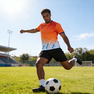 Maillot de football personnalisé haut de gamme, imprimé par sublimation, séchage rapide, respirant, en polyester, kit d'équipe, fourniture OEM F00 - Product Image 4