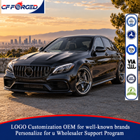 Jantes forgées monobloc personnalisées de qualité supérieure en chrome noir à 6 branches 5x112 pour Mercedes AMG C63 S Coupé Berline