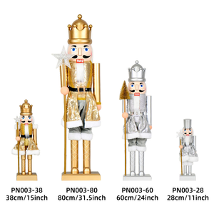 Bạc Tuyết Hoa Vua <span class=keywords><strong>Nutcracker</strong></span> 60Cm-80Cm Kích Thước Lớn Món Quà Giáng Sinh LED Ánh Sáng Âm Nhạc Hộp Đồ Trang Trí Thủ Công Búp Bê Hình Dạng Quà Tặng - Product Image 5