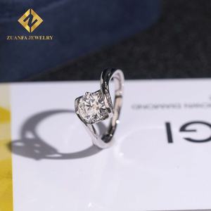 Bague de couple pour homme et femme en or 18 carats avec diamant de laboratoire DE VVS, bijoux en diamant de laboratoire de 1,08 carat, bague de mariage pour femme - Product Image 5