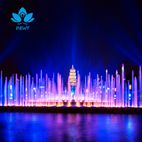 Edelstahl-Wahrzeichenbrunnen mit DMX512 RGB LED Farbwechsel-Strahlenshow für Kulturerbe-Platzprojekte