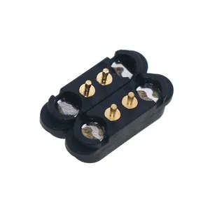 Conector de pino Pogo com mola magnética, 2/4/5 pinos, montagem em PCB macho fêmea DC Max, carregador de potência para 1 par de furos