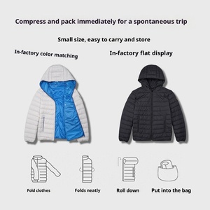 <span class=keywords><strong>Giacca</strong></span> Casual da uomo con cappuccio spessa impermeabile trapuntato tinta unita con collo alto e tinta unita 2025 chiusura a cerniera per l'autunno inverno - Product Image 4