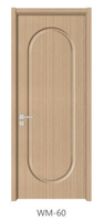 Porte intérieure en PVC imperméable et résistante à l'humidité pour la maison, l'hôtel et la salle de bain