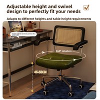 Chaise de salle à manger en cuir, chaise de bureau ergonomique réglable, chaise d'ordinateur légère de luxe pour jeux, chaise d'ordinateur à roulettes