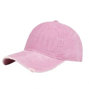 Gorra de béisbol unisex vintage de algodón lavado y desgastado, estilo camionero, ajustable, para deportes, sin estampado, al por mayor - Product Image 2